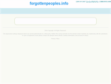 Tablet Screenshot of forgottenpeoples.info